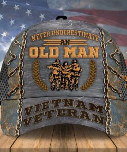 Personalize Name, Years of Service 3D Vietnam Veterans Cap MQUU4160704