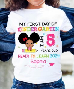 First Day Of Kindergarten Shirt, Personalized Kids Shirt, First Day of School Shirt, First Day of Preschool, Girl School Shirt, Boy School QFUU4170703