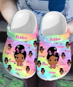 Personalized Afro girl Clogs For Kids, Birthday Gift For Kid, Graduation Gift For Black Kid QFHA4030701