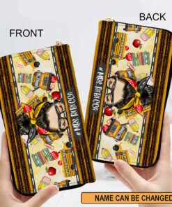 Personalized School Bus Driver Zipped Wallet NPNT4180704