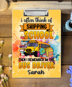 Personalized School Bus Driver Clipboard NPNT4180703