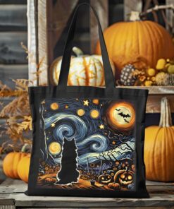 Personalized Halloween Dog Tote Bag, Spooky Dog Bag, Dog Lovers Gift QFLT4260702