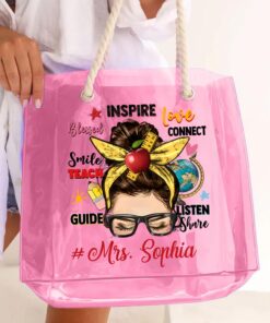 Personalized Clear Tote Bag, Back To School, Teacher Appreciation, Teacher Gift QFLT4290702
