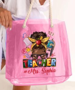 Personalized Clear Tote Bag, Back To School, Teacher Appreciation, Teacher Gift QFLT4290701
