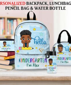 Personalized Back To School Backpack For Kids, Girls and Boys School Bag And Lunch Bag, Birthday Kids Gift, Children's Backpack, Toddler Bag QFHA4050701-DX