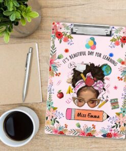 Personalized Teacher Acrylic Clipboard, Custom Name Clipboard For Teacher, Back To School Gift, Teacher Appreciation Gift, Graduation Gift MQTD4080701