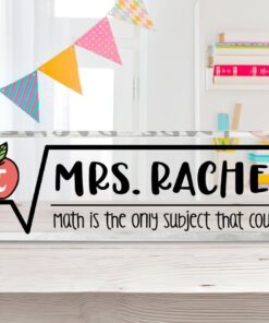 Personalized Math Teacher Name Plate, Math Teacher Gift NPNT4090705