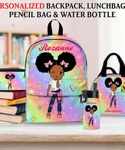 Personalized Back To School Backpack For Kids, Girls and Boys School Bag And Lunch Bag, Birthday Kids Gift, Children's Backpack, Toddler Bag QFHA4100702-DX