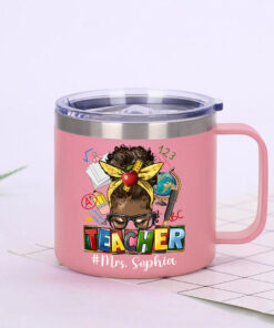Personalized Black Teacher 14 Oz Coffee Cup NPNT4090706