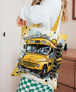 Personalized School Bus Driver Tote Bag With Name, Gift For Bus Driver QFND4110702