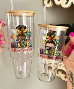Personalized Teacher 40oz Glass Tumbler QFND4100703