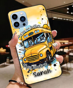 Personalized Bus Driver Phone Case With Name, Gift For Bus Driver QFND4110704