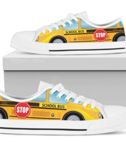 School Bus Driver Low Top Shoes, Back To School Gifts, Beginning Of School Year Gifts, Bus Driver Shoes, School Bus Driver Christmas Gifts QFHA4040710