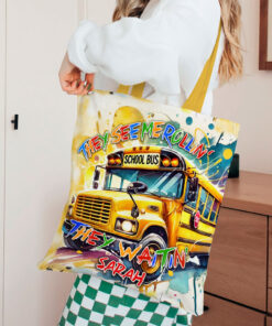 Personalized School Bus Driver Tote Bag With Name, Gift For Bus Driver QFND4120705