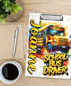 Personalized Name School Bus Driver Clipboard MQNT4170705