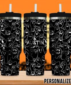 Personalized Funny Ghost Halloween 40 Oz Engraved Tumbler QFTD4200701