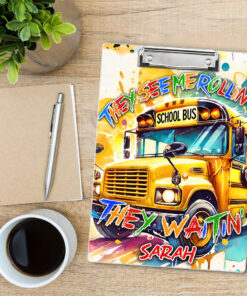 Personalized Bus Driver Clipboard With Name, Gift for Bus Driver QFND4120704