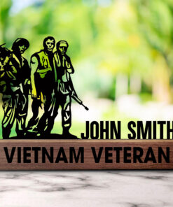 Personalized Vietnam Veteran Metal Desk Name Plate NPND4160703