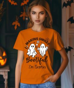Making Smiles Bootiful Shirt, Teeth Shirt, Pediatric Dentist Gift, Dental Assistant, Spooky Dental Hygienist, Trick or Teeth, Dentist Halloween QFND260701