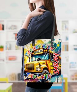 Personalized School Bus Driver PU Leather Tote Bag QFND4310702