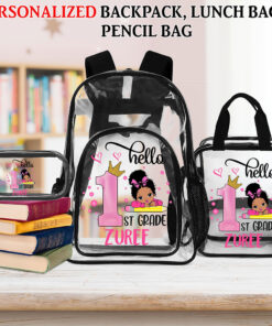 Personalized Clear Backpack For Kids With Name, Back To School Gift QFTO4050703