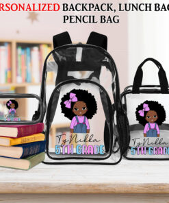 Personalized Clear Backpack For Kids With Name, Back To School Gift QFTO4050706