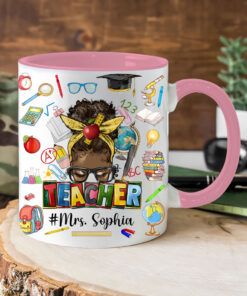 Personalized Afro Teacher Accent mug NPND4010702