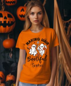 Making Hair Bootiful Shirt, Boojee Ghost Shirt, Spooky Pumpkin Shirt, Bootiful Halloween Shirt, Hair Stylist Ghost, Hair Stylist Gifts, Trendy Ghost QFND4250705