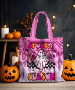 Spooky Vibe Print 3D Inflated Tote Bag, Halloween Gift QFTO4250702