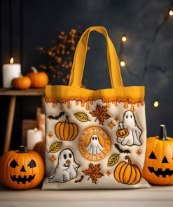 Spooky Vibe Print 3D Inflated Tote Bag, Halloween Gift QFTO4250703
