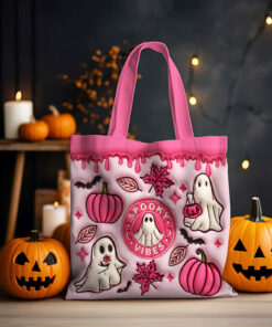 Spooky Vibe Print 3D Inflated Tote Bag, Halloween Gift QFTO4250704