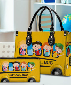 School Bus Driver Leather Handbag QFTO4190401