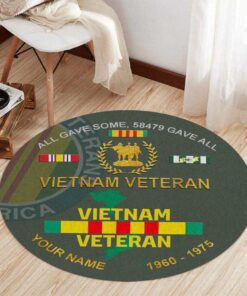 Personalized Vietnam Veteran Round Rug QFTD4180701
