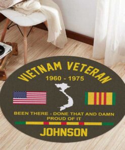 Personalized Vietnam Veteran Round Rug QFTD4180702