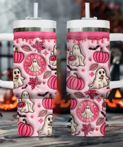 Spooky Vibe Print 3D Inflated 40 Oz Tumbler, Halloween Gift QFTO4300704