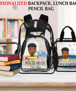 Personalized Clear Backpack For Kids With Name, Back To School Gift QFTO4050705