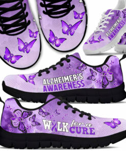 Alzheimers Awareness Sneakers, Azheimer Awareness Shoes, Walk For A Cure Sneakers, Dementia Awareness NPNT4200708
