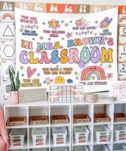 Classroom Decor Personalized In Teachers Name Classroom Banner First Day Of School Teacher Banner Teacher Welcome Tapestry Back To School QFTD4310707