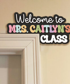 Personalized Teacher Name Doorframe Corner Sign, Custom Teacher Appreciation Gift, Back to School Gift, Custom Teacher Doorframe Sign QFTD4010703