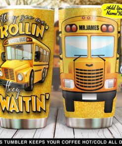 Bus Driver Tumbler, School Bus Tumbler, 100 Days of School, Yellow Bus Gift, Back to school Gift, Teacher Gift, School Bus Head QFNT4120701