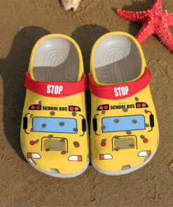 School Bus Driver Clogs, Gift for School Bus Driver NPNT4120702