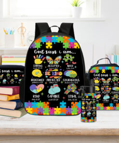 Backpack for Kids with Autism- Autism Awareness Bag - Back To School Bag for Autistic Child - Gift For Autistic Son, Autistic Daughter QFNT4040703