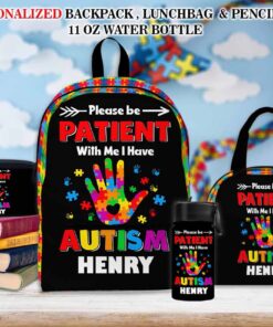 Personalized Backpack for Kids with Autism- Autism Awareness Bag - Back To School Bag for Autistic Child - Gift For Autistic Son QFHM4050701-DX