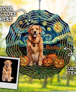 Personalized Photo Pet Halloween Wind Sinner, Spooky Pet Wind Rotator, Dog Lovers Gift QFTD4310701