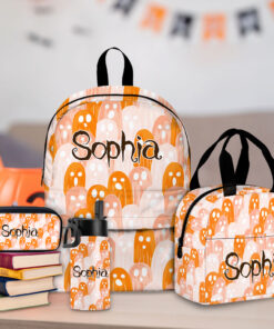 Personalized Crowd Of Cute Ghosts Backpack For Kids, Halloween Gift QFUU4210801-DX