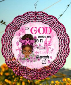 Breast cancer Wind Spinner For Black Women, Breast Cancer Awareness, Breast Cancer Survivor Gift, Breast Cancer Month, Pink Ribbon Wind Rotator QFHM4310801