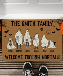 Personalized Family Halloween Doormat - Halloween Home Decor Gift For Family Members QFHA4080801