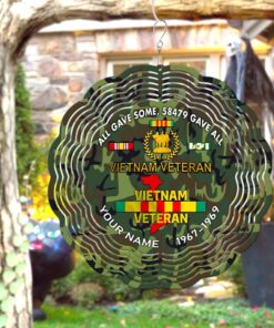 Personalized All Gave Some 58479 Gave All Vietnam Veteran Wind Spinner QFND4060801