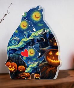 Personalized Acrylic Bear Family Puzzle, Halloween Family Puzzle EMNT4030801