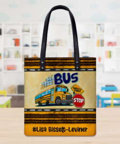 Personalized School Bus Driver PU Leather Handbag MQNT4070802